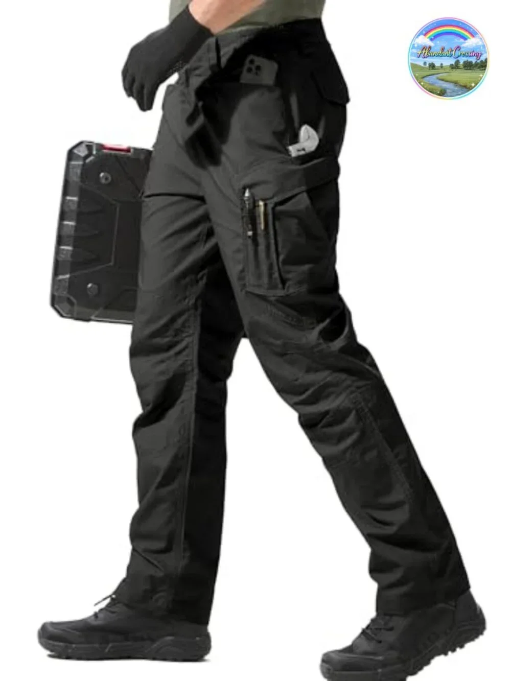 Men's Tactical Cargo Pants Ripstop Duty Work Hiking Trousers with Multi Pockets